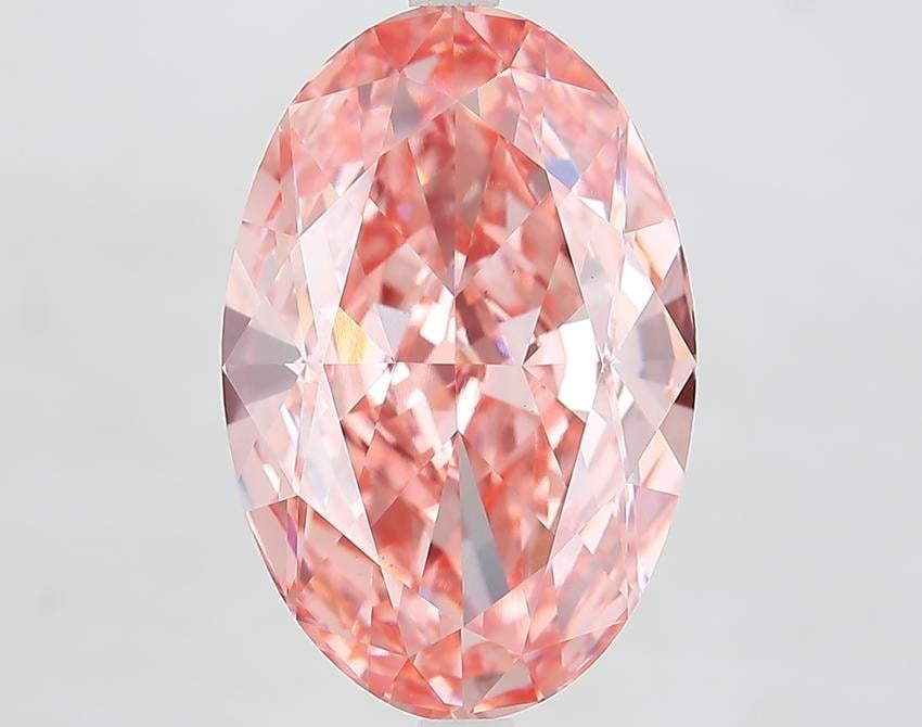 9.03 Ct. Fancy Vivid Pink Oval Lab Grown Diamond