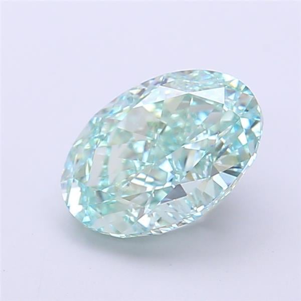 2.07 Ct. Fancy Vivid  Green Oval Lab Grown Diamond