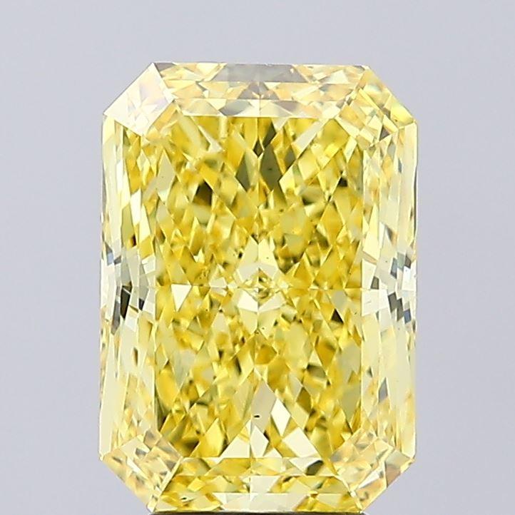 5.00 Ct. Fancy Vivid  Yellow Radiant Lab Grown Diamond