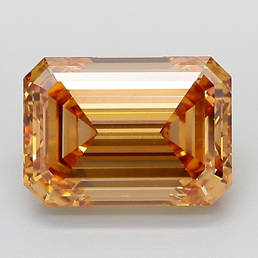 3.07 Ct. Fancy Light  Brown Emerald Lab Grown Diamond