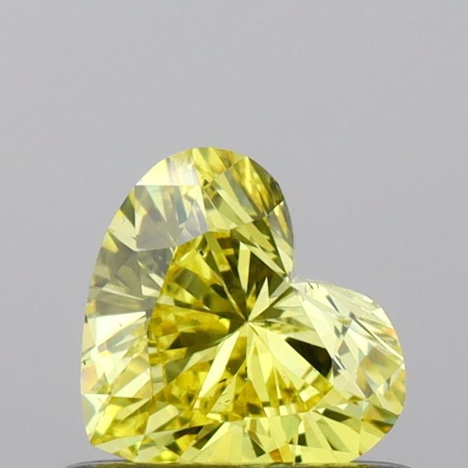 0.42 Ct. Fancy Vivid Yellow Heart Lab Grown Diamond