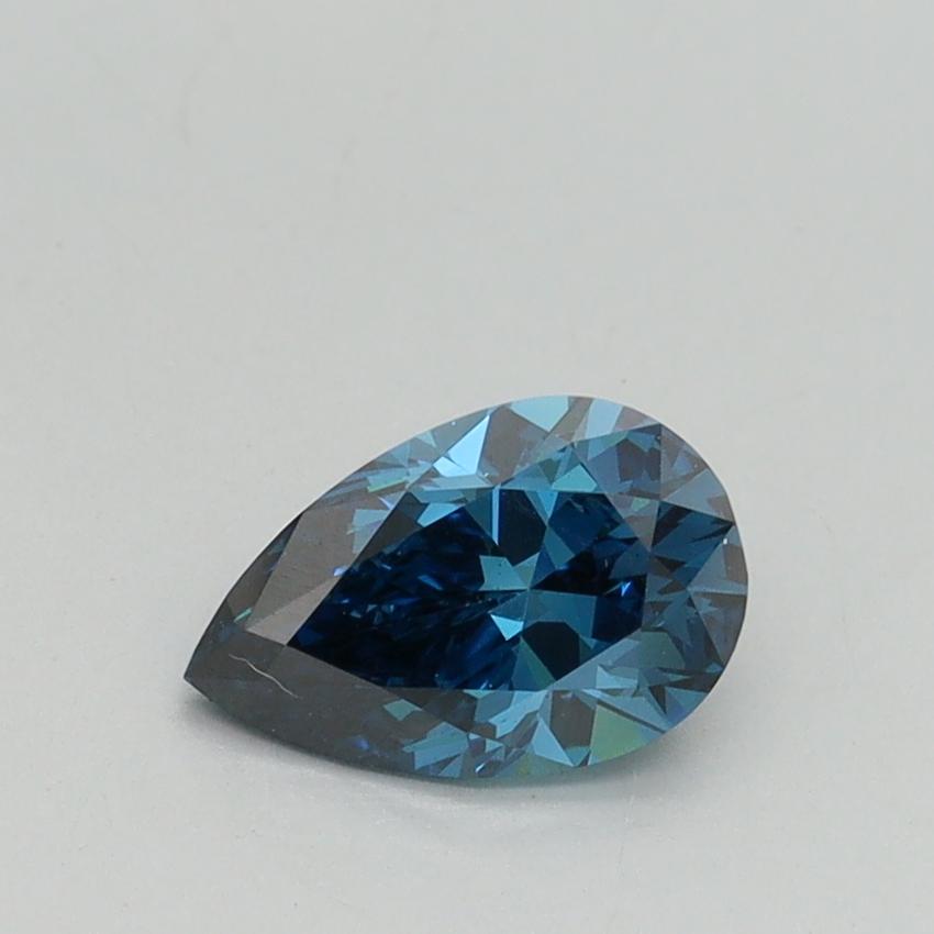 0.68 Ct. Fancy Vivid Blue Pear Lab Grown Diamond