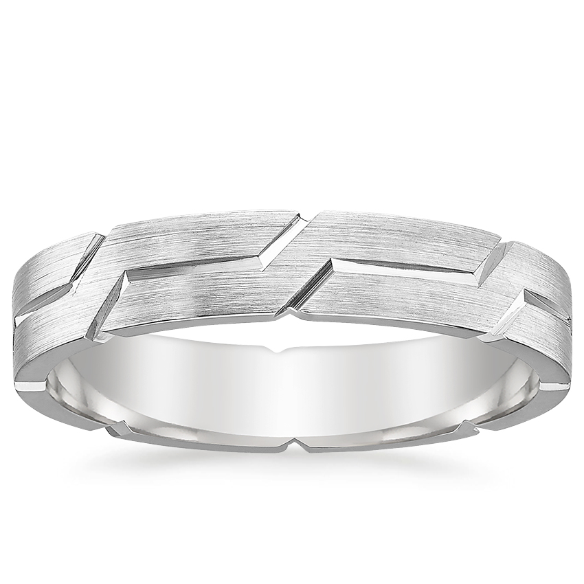 Grooved Unique Wedding Ring 