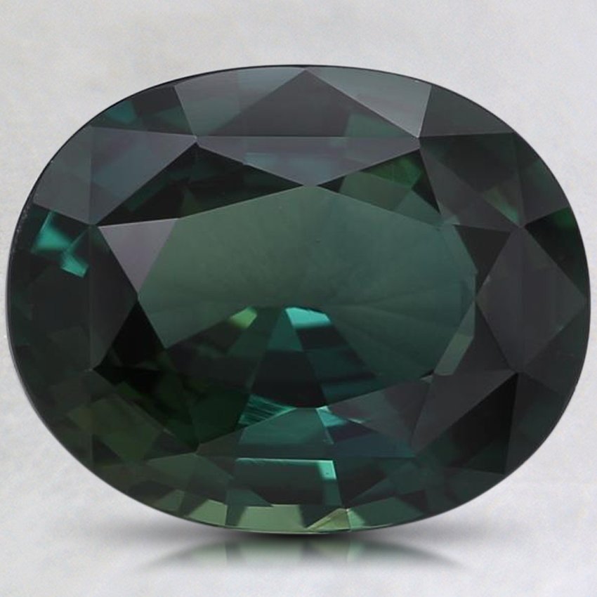 10.6x8.6mm Teal Oval Sapphire