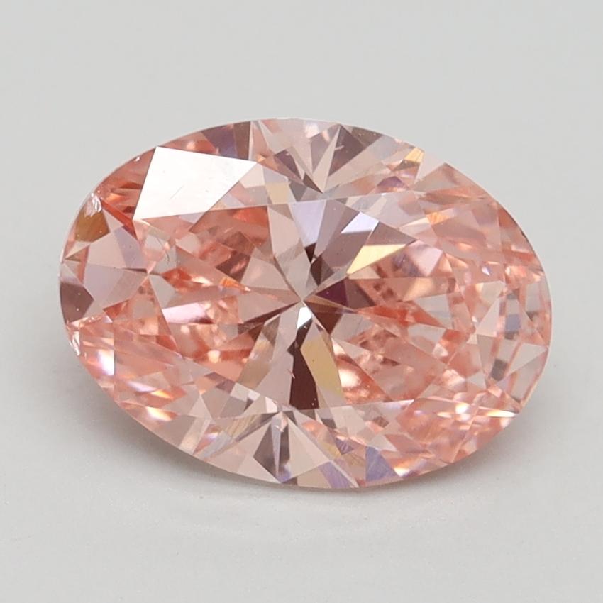 2.01 Ct. Fancy Vivid Pink Oval Lab Grown Diamond