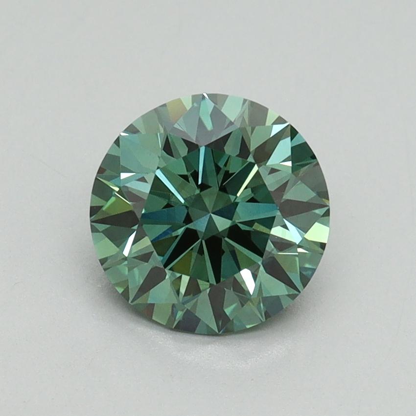 1.30 Ct. Fancy Vivid Green Round Lab Grown Diamond