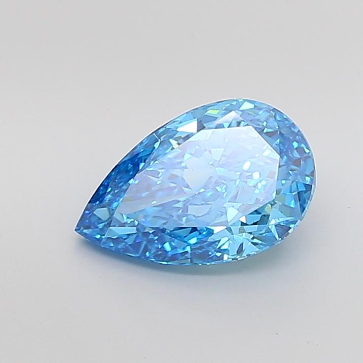 3.52 Ct. Fancy Vivid Blue Pear Lab Grown Diamond