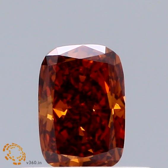 0.33 Ct. Fancy Deep Orange Cushion Lab Grown Diamond