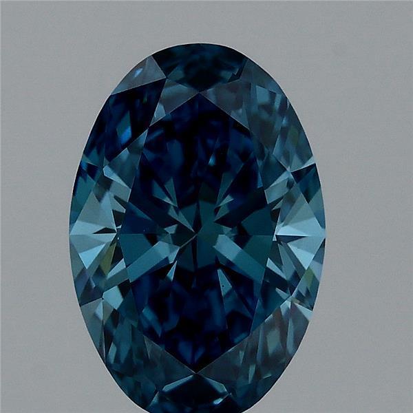 1.38 Ct. Fancy Vivid Blue Oval Lab Grown Diamond