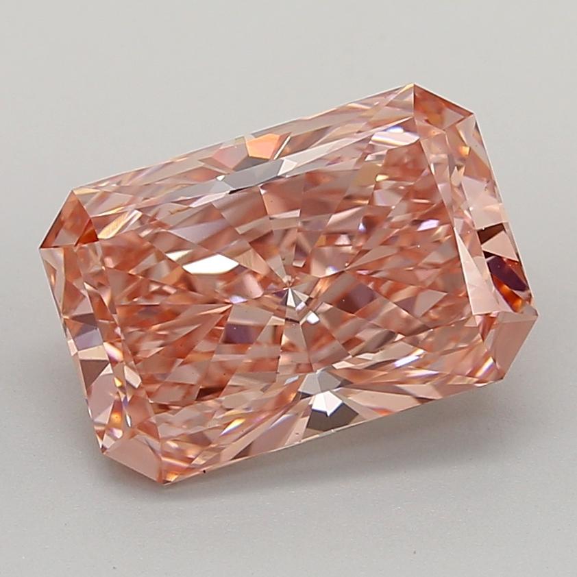 5.05 Ct. Fancy Vivid  Pink Radiant Lab Grown Diamond