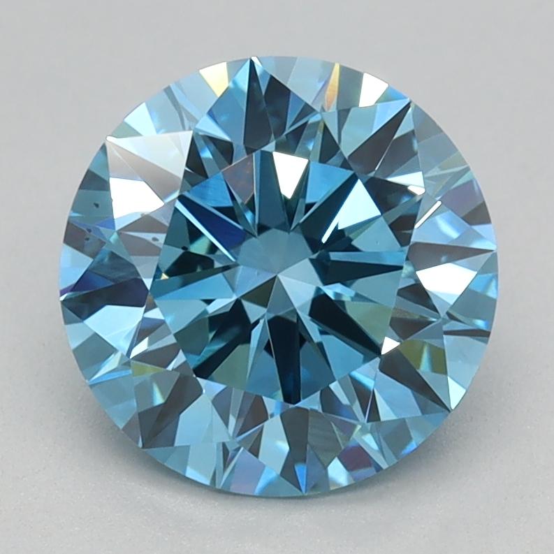 1.50 Ct. Fancy Vivid Blue Round Lab Grown Diamond