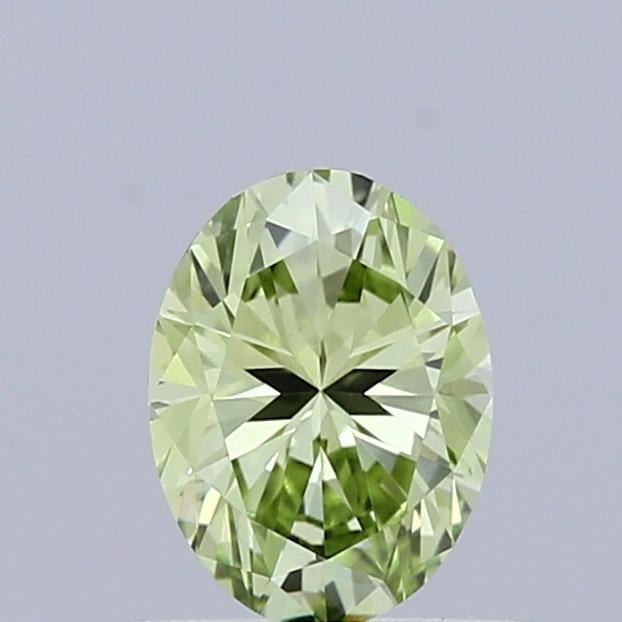 0.46 Ct. Fancy Vivid Green Oval Lab Grown Diamond