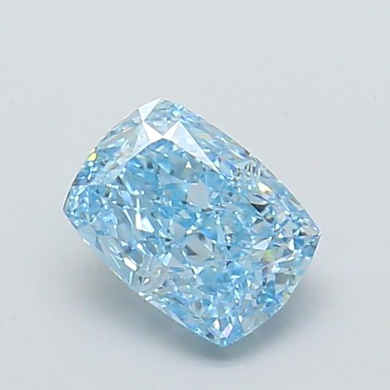 1.09 Ct. Fancy Vivid  Blue Cushion Lab Grown Diamond