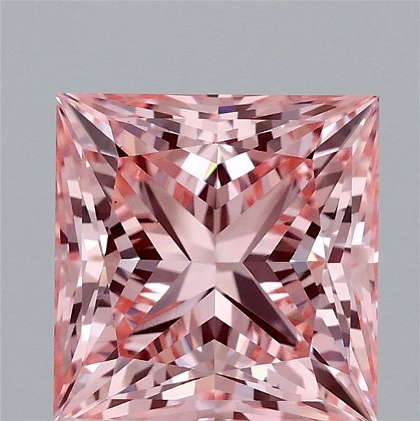 1.64 Ct. Fancy Vivid Pink Princess Lab Grown Diamond