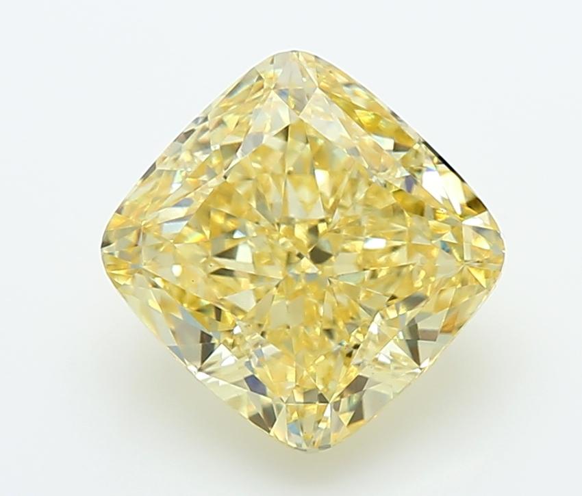 3.08 Ct. Fancy Intense  Yellow Cushion Lab Grown Diamond