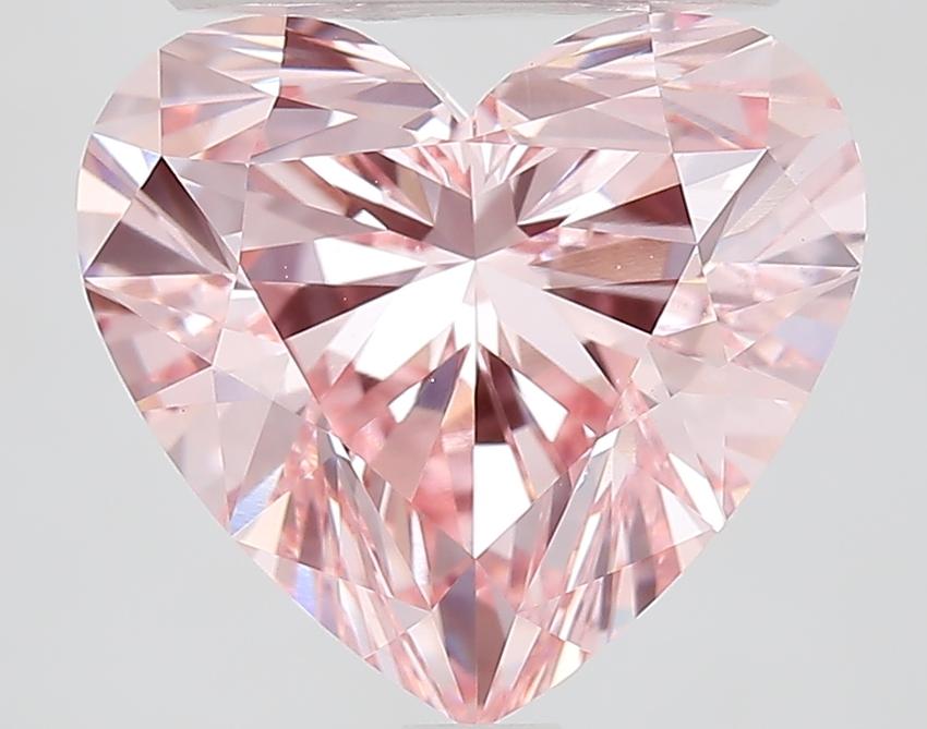 3.10 Ct. Fancy Intense Pink Heart Lab Grown Diamond