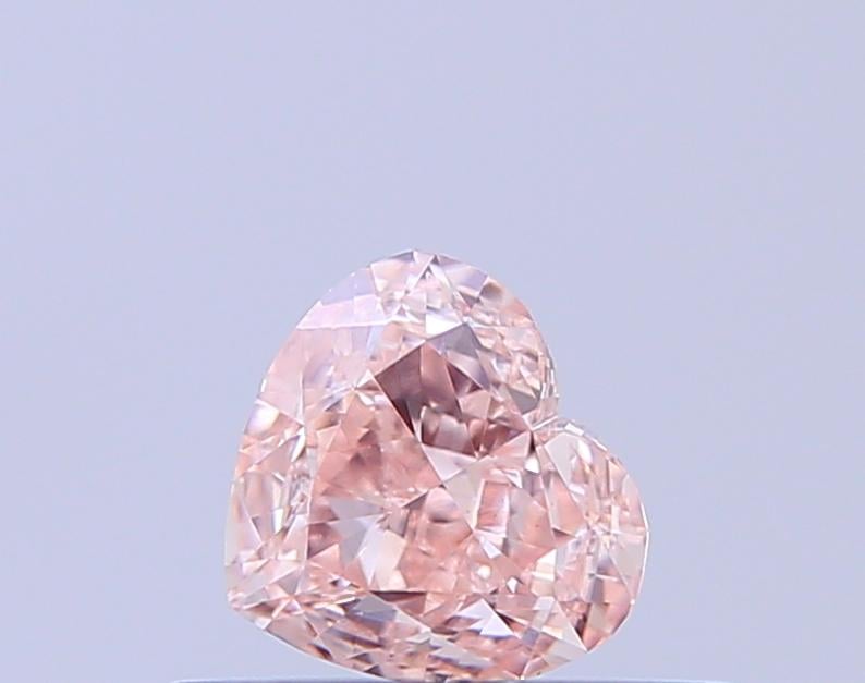 0.44 Ct. Fancy Light Brown Pink Heart Lab Grown Diamond