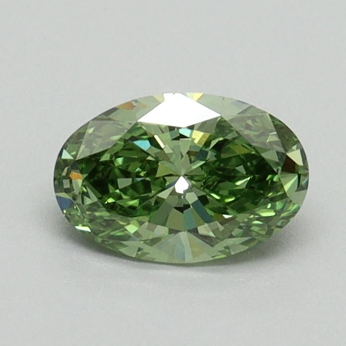 0.61 Ct. Fancy Vivid Pacific Green Oval Lab Grown Diamond