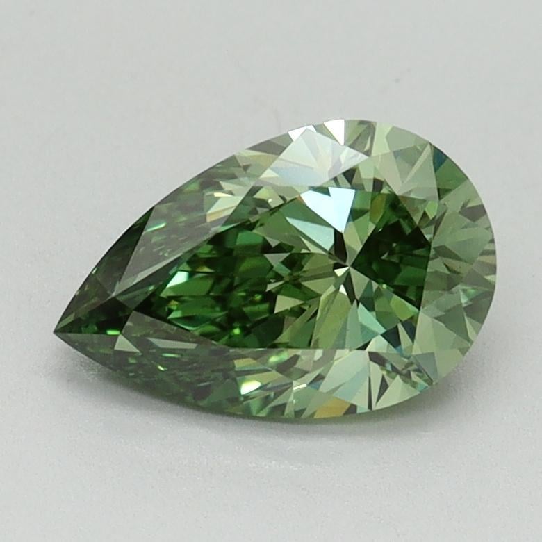 1.04 Ct. Fancy Vivid Green Pear Lab Grown Diamond