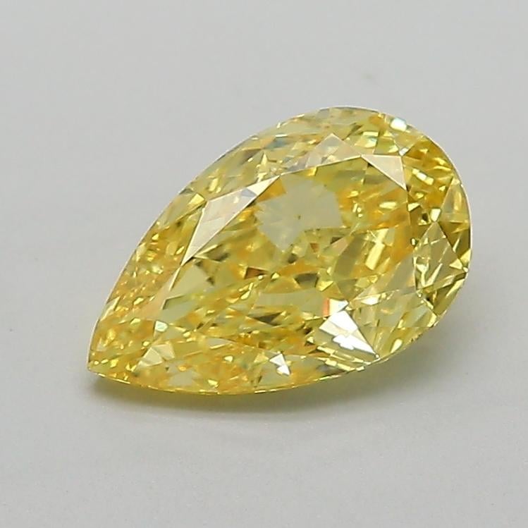 1.52 Ct. Fancy Vivid  Yellow Pear Lab Grown Diamond