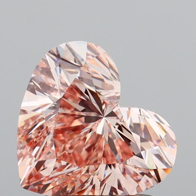 1.54 Ct. Fancy Intense  Pink Heart Lab Grown Diamond