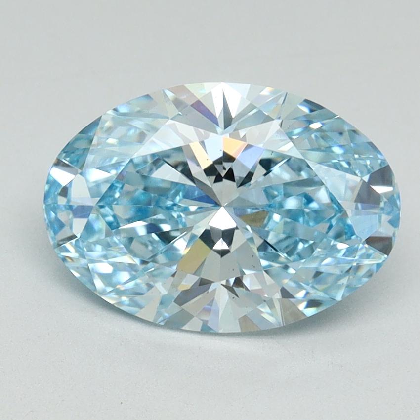 2.36 Ct. Fancy Vivid Blue Oval Lab Grown Diamond