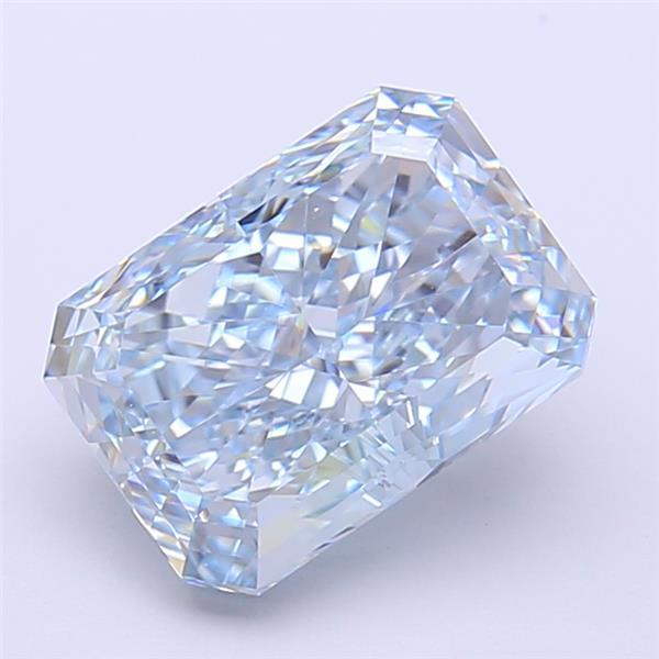 3.17 Ct. Fancy Vivid Blue Radiant Lab Grown Diamond