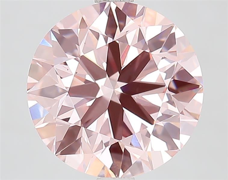 3.67 Ct. Fancy Vivid  Pink Round Lab Grown Diamond