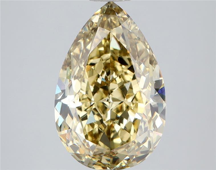 4.08 Ct. Fancy Intense  Yellow Pear Lab Grown Diamond