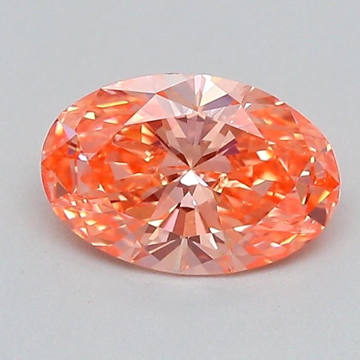 0.45 Ct. Fancy Vivid  Pink Oval Lab Grown Diamond