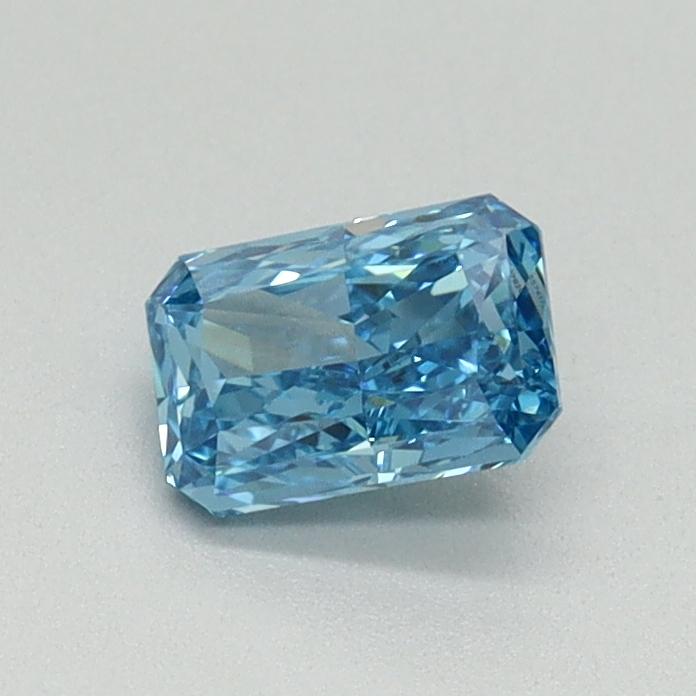 0.51 Ct. Fancy Vivid Malibu Blue Radiant Lab Grown Diamond