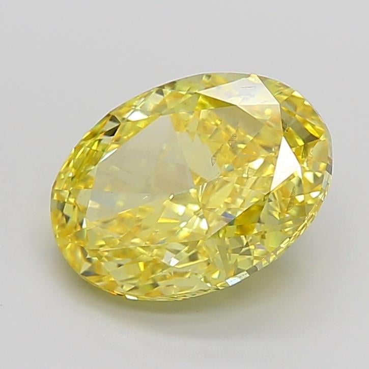 5.01 Ct. Fancy Vivid Yellow Oval Lab Grown Diamond