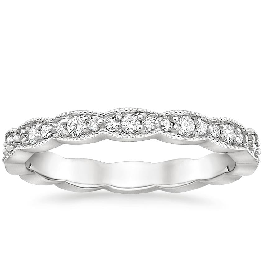 scalloped diamond band