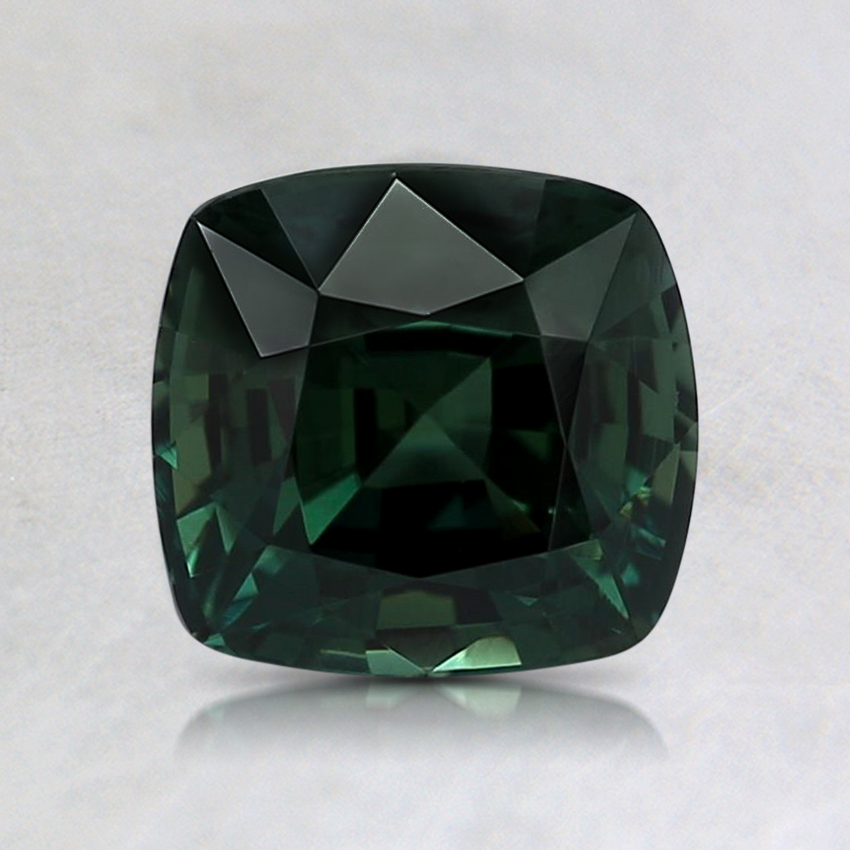 6.7x6.3mm Unheated Teal Cushion Sapphire