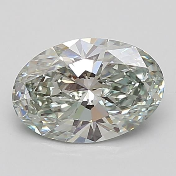 0.78 Ct. Fancy Intense Green Oval Lab Grown Diamond