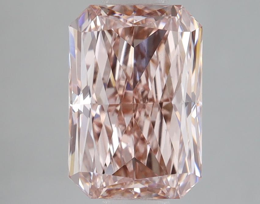 2.00 Ct. Fancy Intense Brownish Pink Radiant Lab Grown Diamond