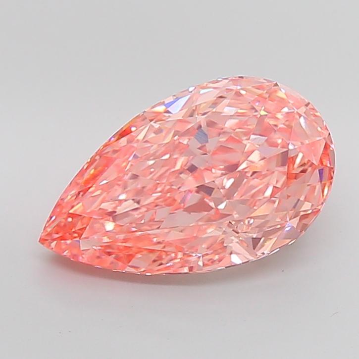 9.30 Ct. Fancy Vivid Pink Pear Lab Grown Diamond