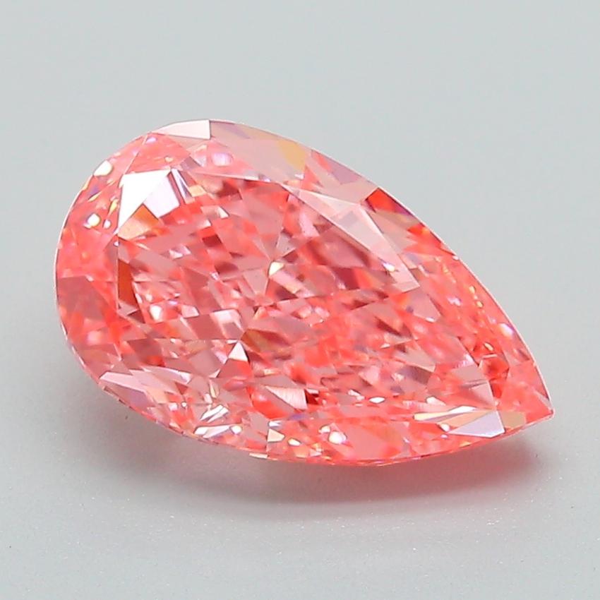 2.11 Ct. Fancy Vivid Pink Pear Lab Grown Diamond