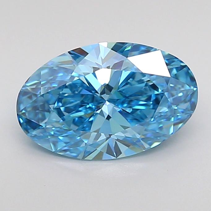 1.46 Ct. Fancy Vivid Blue Oval Lab Grown Diamond