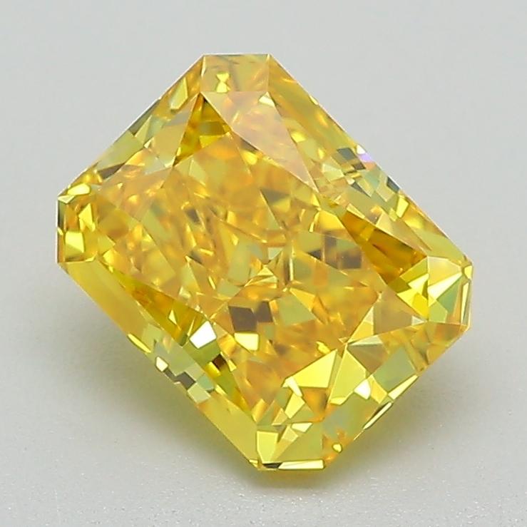 1.62 Ct. Fancy Vivid Yellow Radiant Lab Grown Diamond