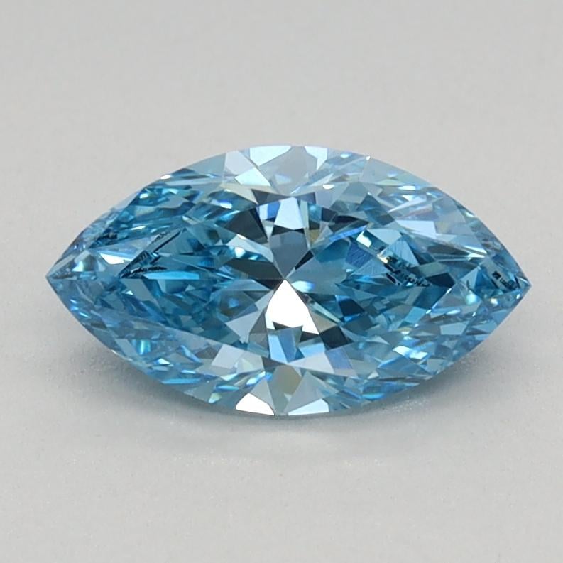 0.63 Ct. Fancy Vivid Blue Marquise Lab Grown Diamond