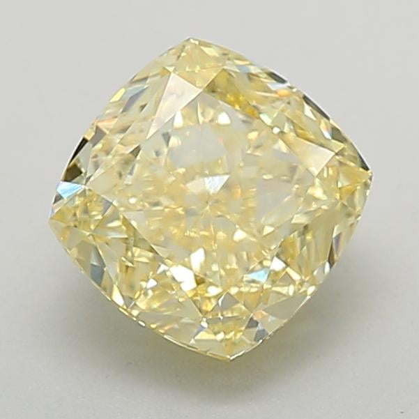 2.71 Ct. Fancy Intense Yellow Cushion Lab Grown Diamond