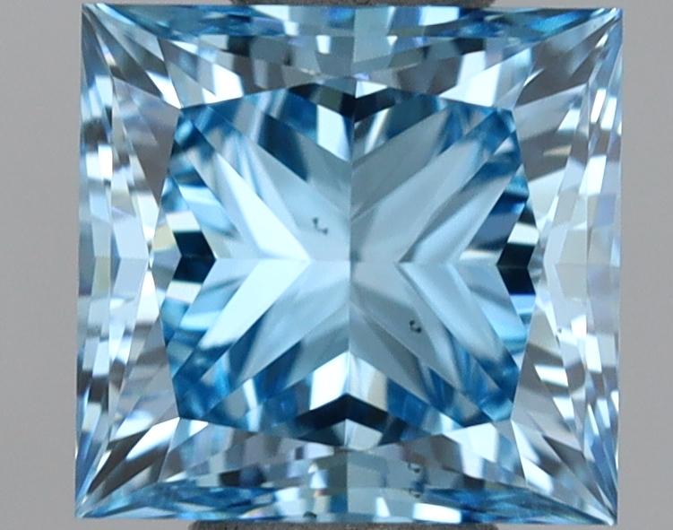 1.00 Ct. Fancy Vivid Blue Princess Lab Grown Diamond