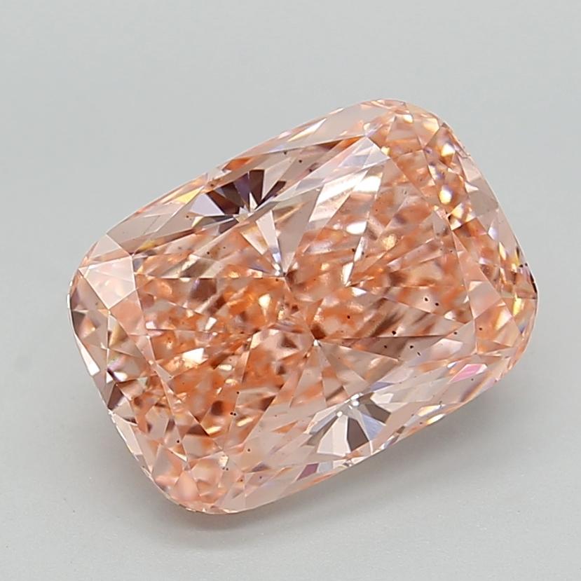 5.00 Ct. Fancy Vivid  Pink Cushion Lab Grown Diamond