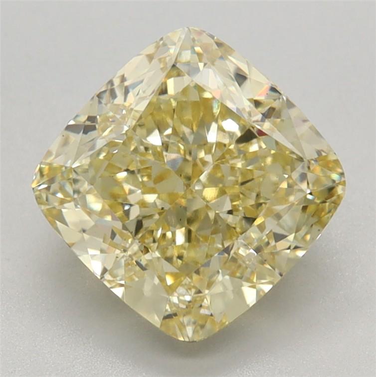 2.28 Ct. Fancy Intense Yellow Cushion Lab Grown Diamond