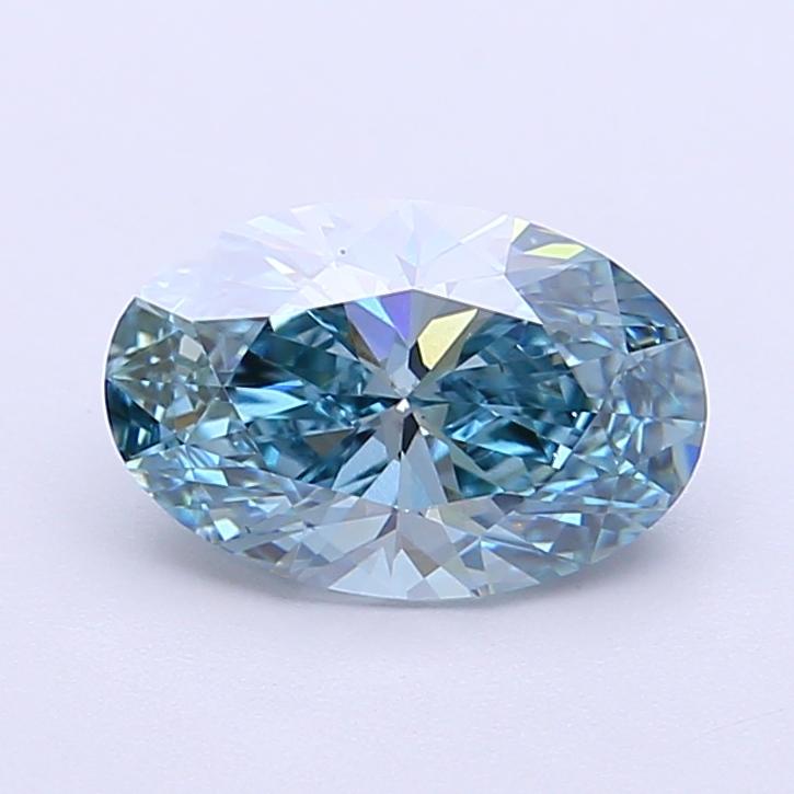 1.50 Ct. Fancy Vivid Green Blue Oval Lab Grown Diamond