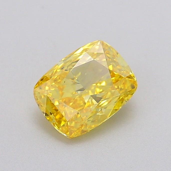 1.04 Ct. Fancy Vivid  Yellow Cushion Lab Grown Diamond