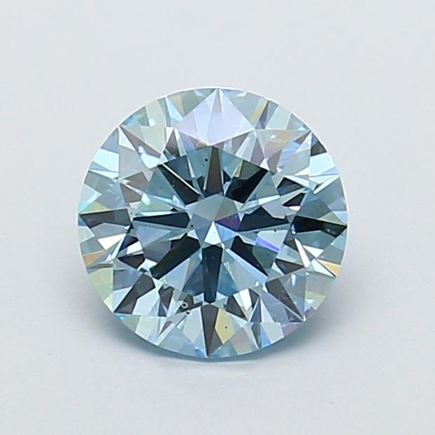 1.52 Ct. Fancy Intense  Blue Round Lab Grown Diamond