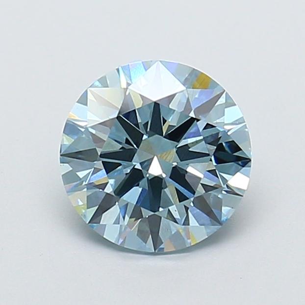 1.58 Ct. Fancy Intense Blue Round Lab Grown Diamond