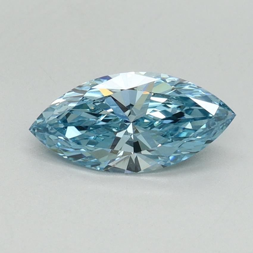 0.72 Ct. Fancy Vivid Blue Marquise Lab Grown Diamond